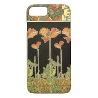 Art décoratifs (orange flowers) by Alphonse Mucha