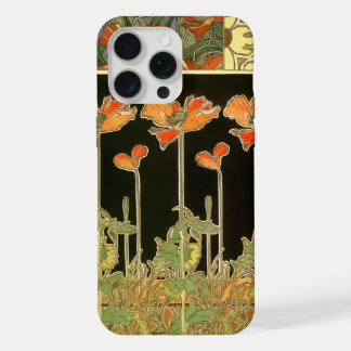 Art décoratifs (orange flowers) by Alphonse Mucha iPhone 15 Pro Max Case