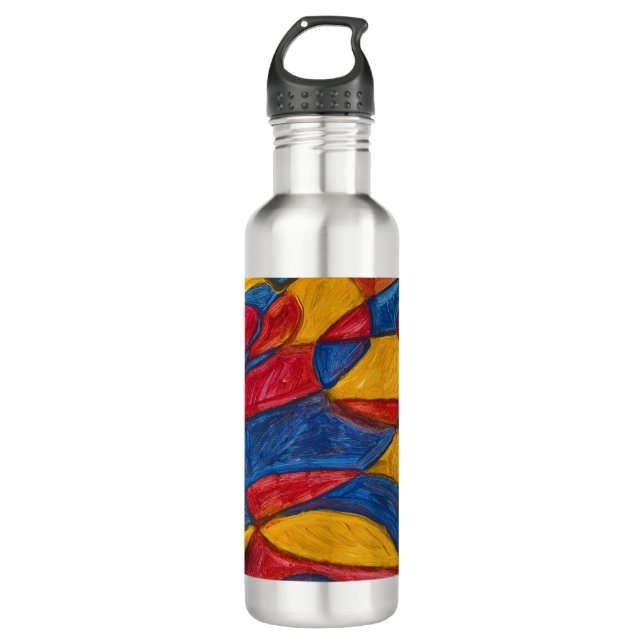 ART DESIGN WATER BOTTLE BY PAULA REILLY. (Front)