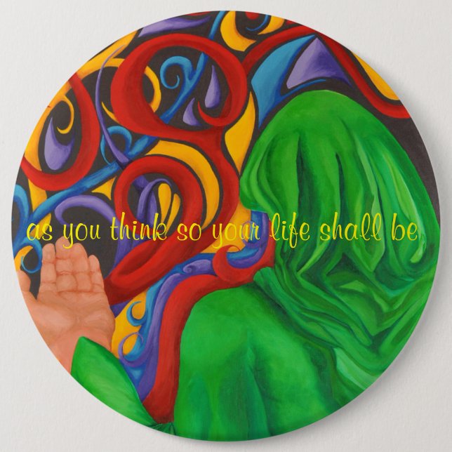 art designer button thoughts create (Front)