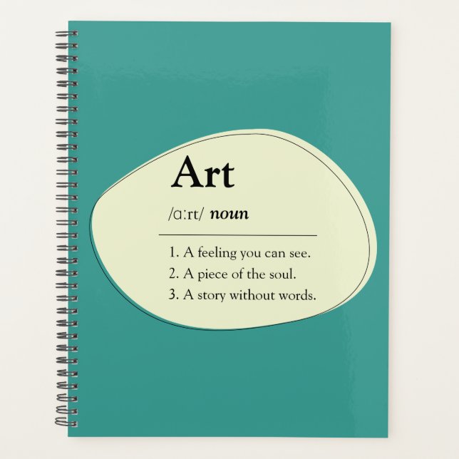 Art Dictionary Style Planner Notebook (Front)