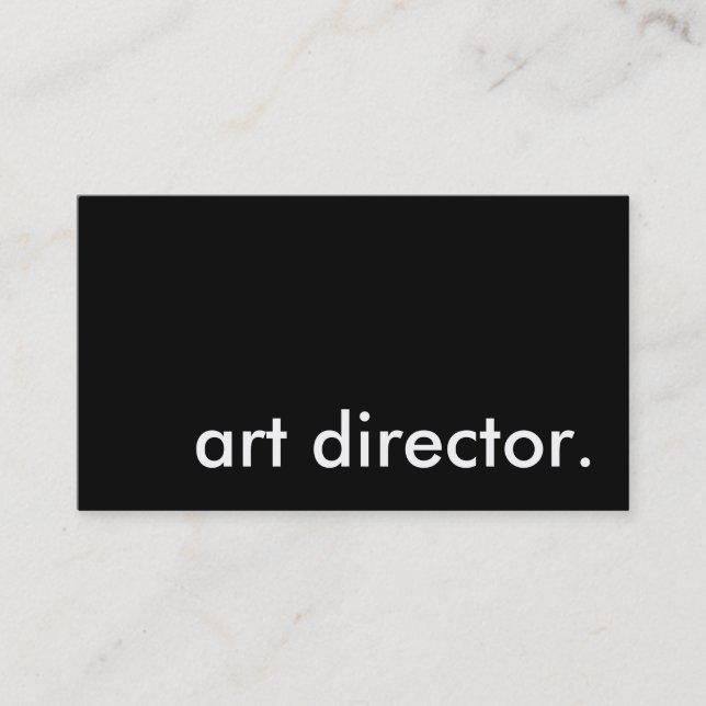 art director. (colour customisable) business card (Front)