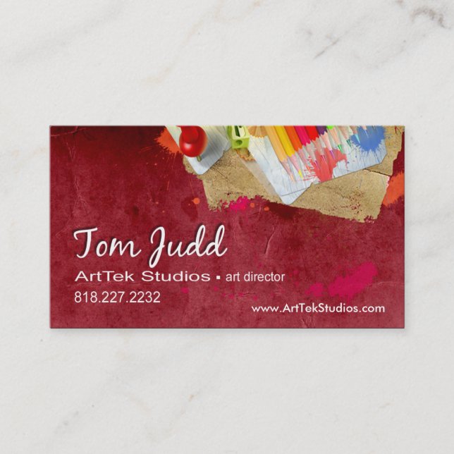 Art Director: Design Studio Graphic Artist Painter Business Card (Front)