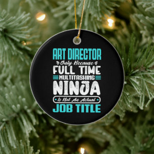 Art Director Job Title Profession Funny Creative Ceramic Tree Decoration