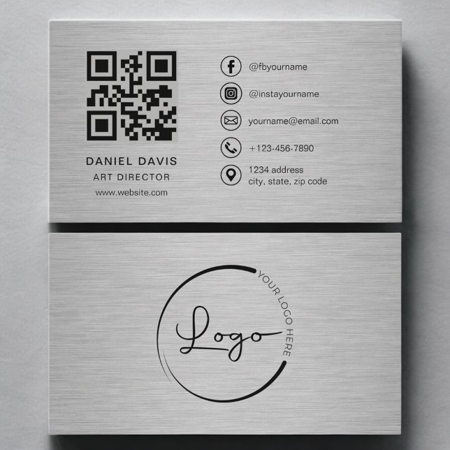 Art Director Metal QR Code Business Card (Creator Uploaded)
