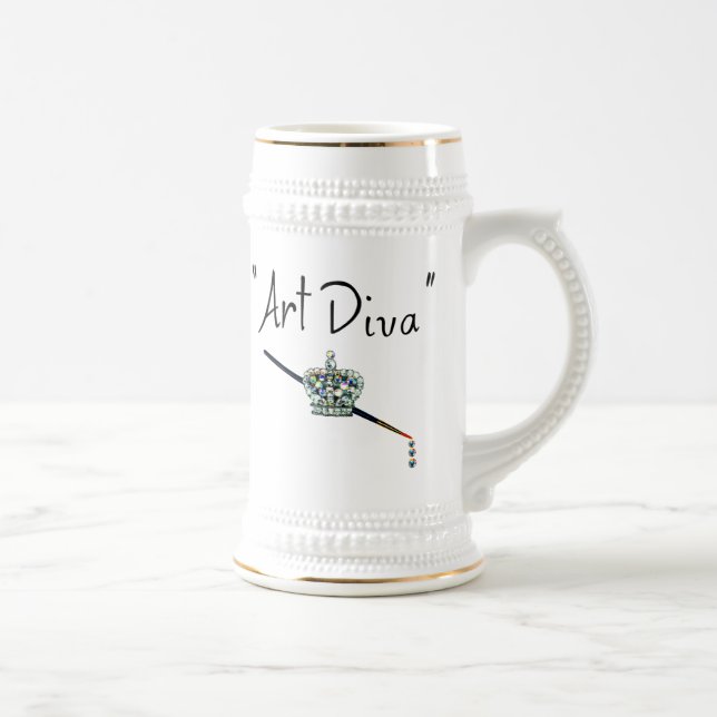 "Art Diva" -‘til death do we Art. Beer Stein (Right)