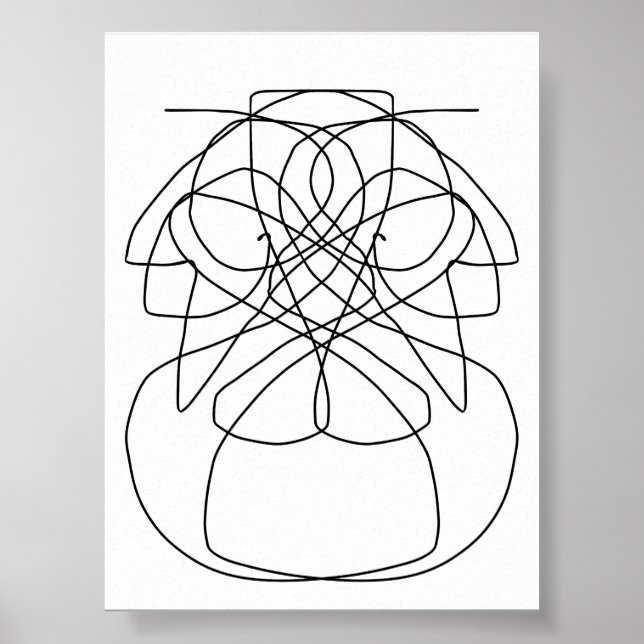 Art drawing of abstract lines poster (Front)