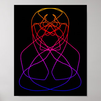 Art drawing of abstract lines poster