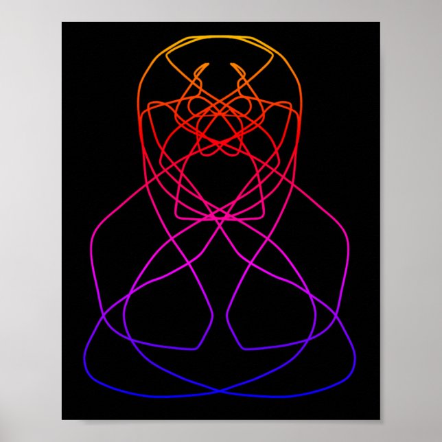 Art drawing of abstract lines poster (Front)