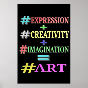 "ART EQUATION" Cute Expression Design. Buy Now Pho Poster