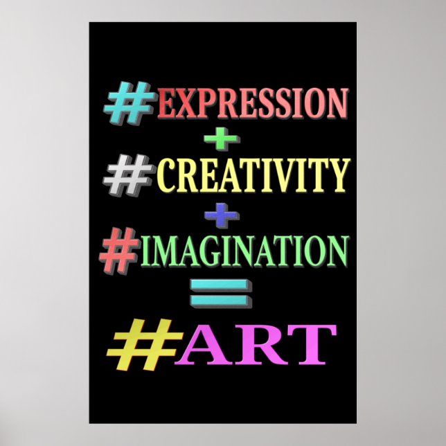 "ART EQUATION" Cute Expression Design. Buy Now Pho Poster (Front)