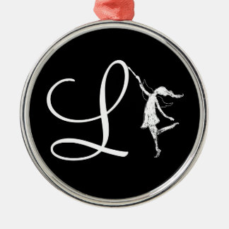 Art Fairy Initial: L Metal Tree Decoration