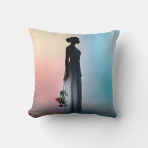 Art fashion studio photo of beautiful elegant woma cushion