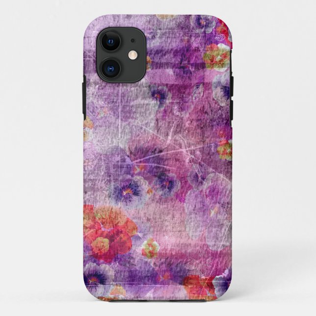 Art floral grunge background pattern 2 Case-Mate iPhone case (Back)