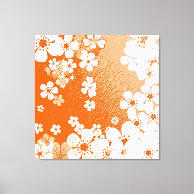 Art floral grunge background pattern 6 canvas print (Front)