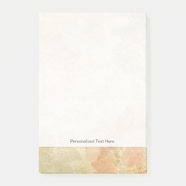 art floral grunge background pattern post-it notes (Front)