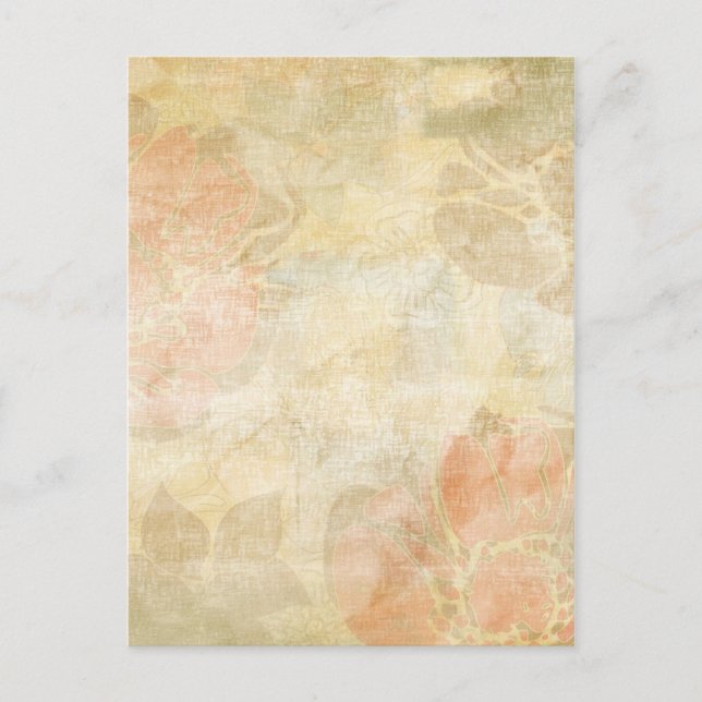 art floral grunge background pattern postcard (Front)