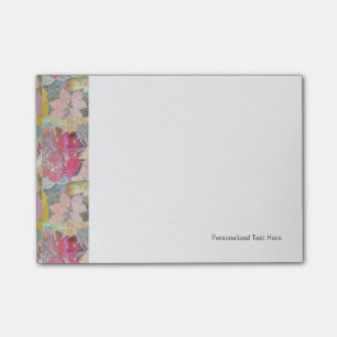 Art floral grunge pattern post-it notes