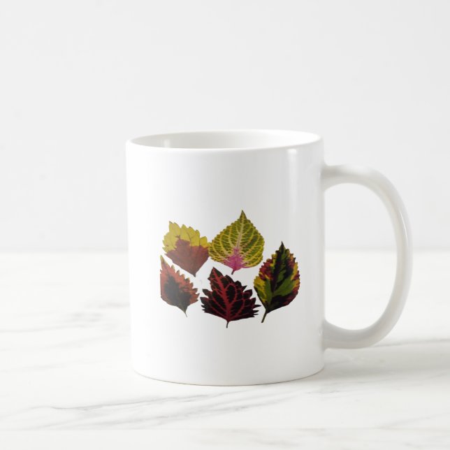 art floral leaves coffee mug (Right)