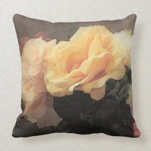art floral vintage background in pastel colours cushion