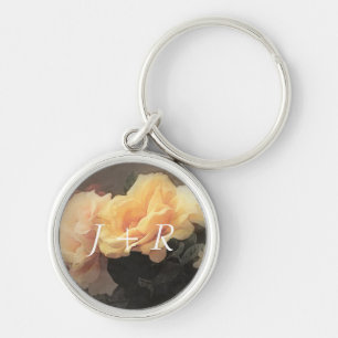 art floral vintage background in pastel colours key ring