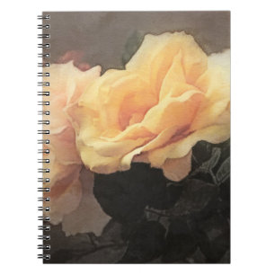 art floral vintage background in pastel colours spiral notebook