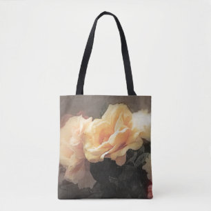 art floral vintage background in pastel colours tote bag