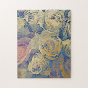 art floral vintage colourful background jigsaw puzzle