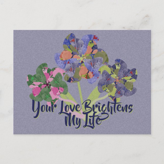 Art Flowers Postcard (Front)