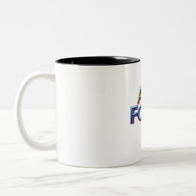 art font Two-Tone coffee mug (Left)