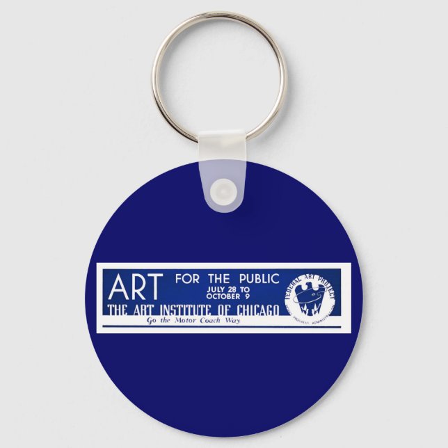 Art for the Public  - WPA Poster - Key Ring (Front)