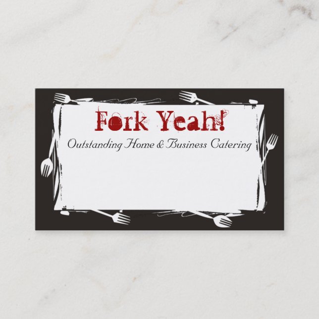art forks dining culinary catering business car... business card (Front)