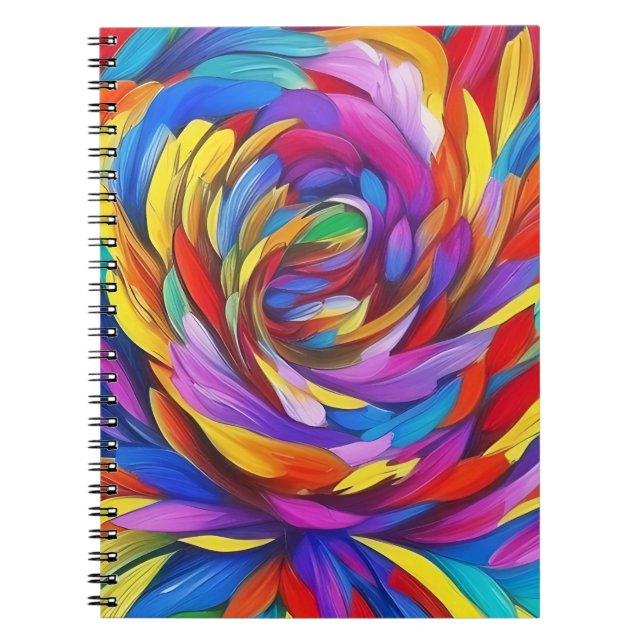 Art Fusion Vibrant School Work Writing Colours Notebook (Front)