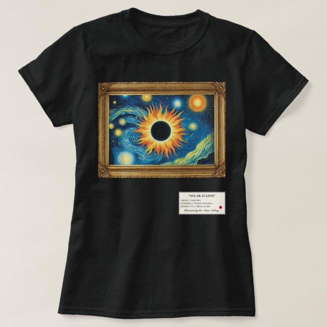 Art Gallery Framed Solar Eclipse T-Shirt (Design Front)