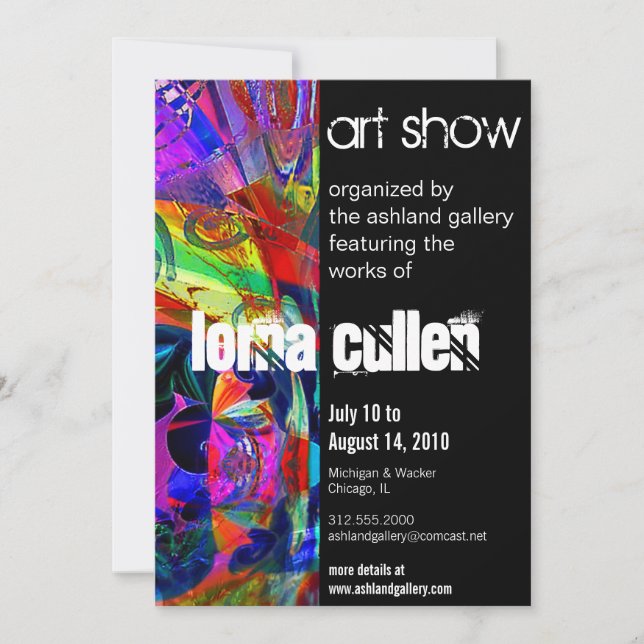 art gallery invitation - candies (Front)