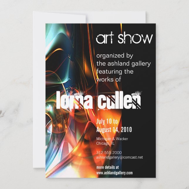 art gallery invitation - flow (Front)