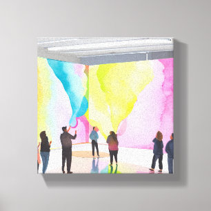 Art Gallery   Modern Contemporary Watercolor Canvas Print