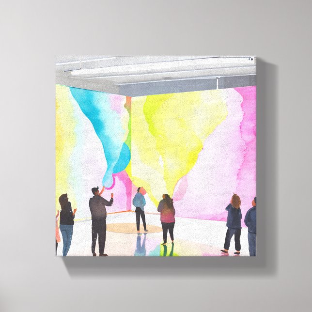 Art Gallery | Modern Contemporary Watercolor Canvas Print (Front)