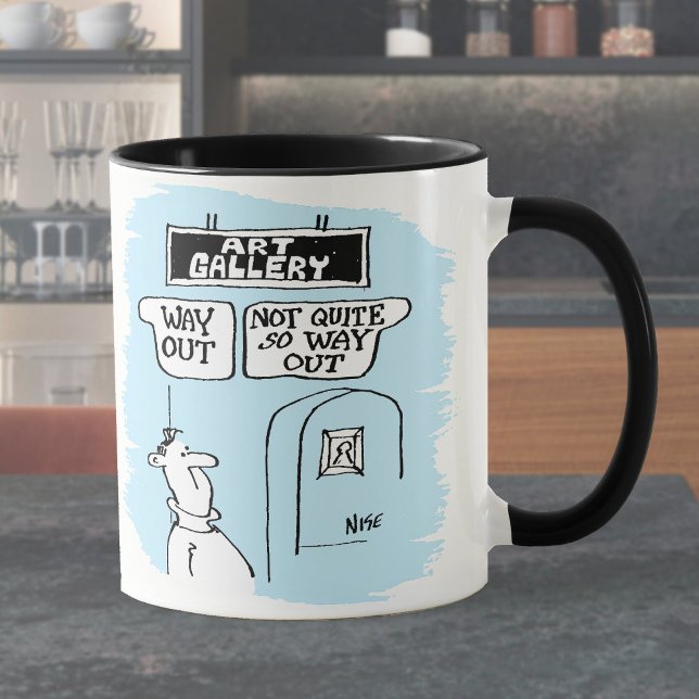 Art Gallery Signs. "Way Out", & "Not So Way Out" Mug (Creator Uploaded)