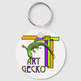 art gecko key ring