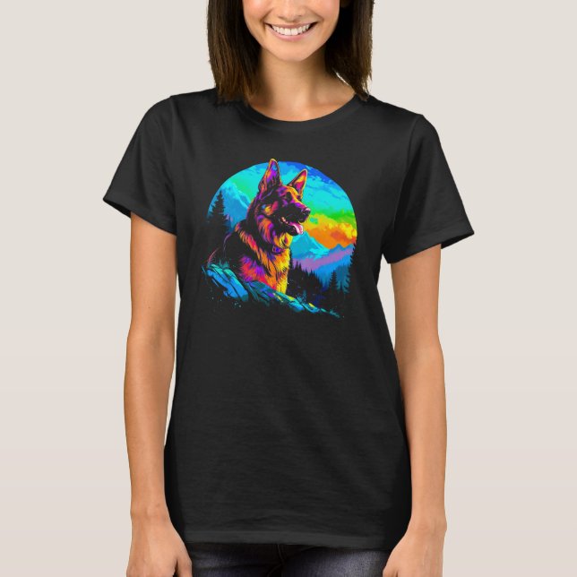 Art German Shepherd 1 T-Shirt (Front)