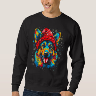 Art German Shepherd Dog Christmas Sweatshirt