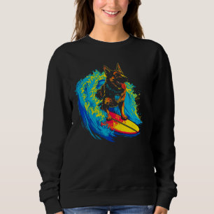 Art German Shepherd Dog Cool Surf Sweatshirt