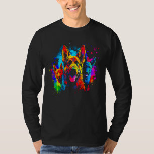 Art German Shepherd Dog Family T-Shirt