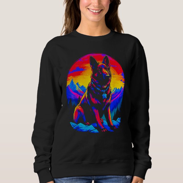 Art German Shepherd Dog Sweatshirt (Front)