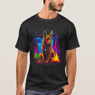 Art German Shepherd Dog Wilderness T-Shirt