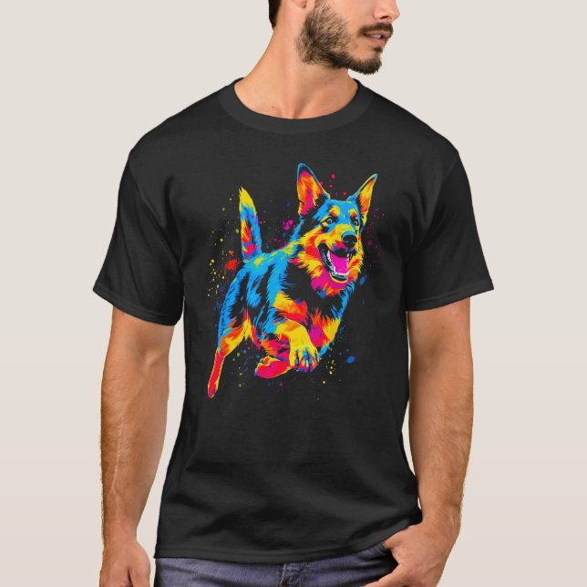 Art German Shepherd T-Shirt (Front)