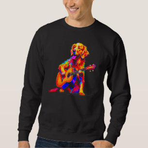 Art Golden Retriever Dog Guitar Sweatshirt