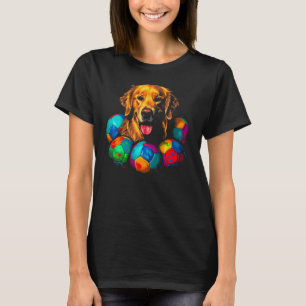 Art Golden Retriever Dog Soccer T-Shirt