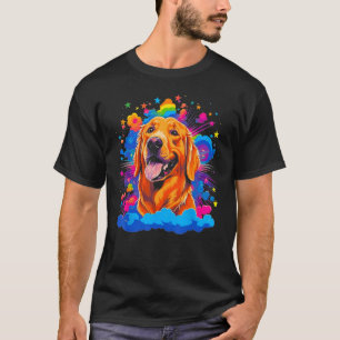 Art Golden Retriever Dog Surprise T-Shirt